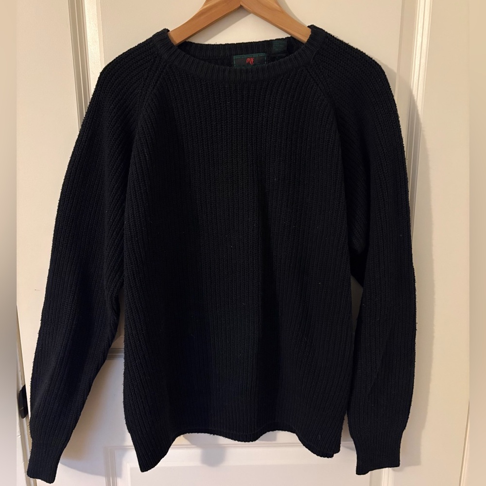 Vintage 1970s Abercrombie & Fitch Black 100% Silk Sweater